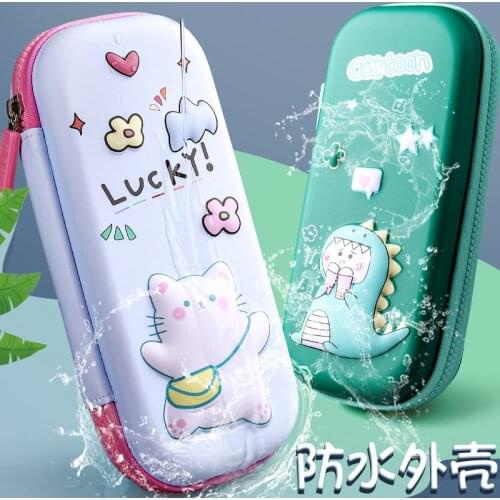3D Pencil Case EVA Storage Box Lovely Unicorn Cartoon Pen Bag for School Gift Pouch Eraser Holder Girl Boys Kawaii Stationery