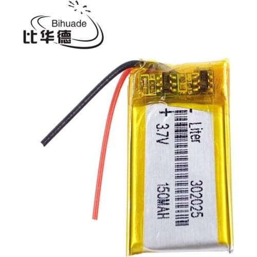 Manufacture sale 302025 3.7V 150mah lithium Tablet polymer battery li po rechargeable battery