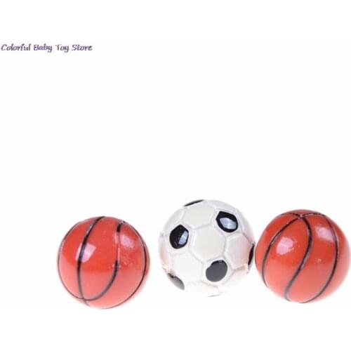Football And Basketball Decor 1pcDoll Accessories 1:6/1:12 Doll House Miniature Sports Balls Soccer