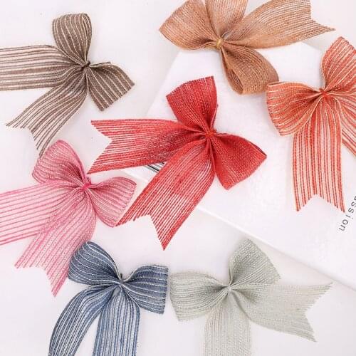 13Colors Jute Ribbon Bowknot DIY Craft Rustic Vintage Wedding Christmas Party Birthday Clothes Bag Decoration