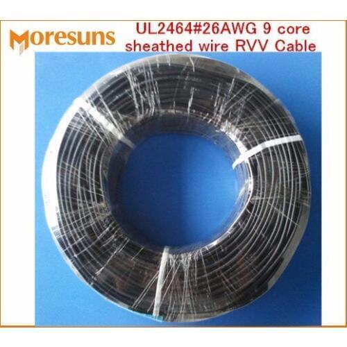 Fast Free Ship by DHL/EMS 200m/roll UL2464#26AWG 9 core sheathed wire RVV Cable signal wire/7/0.14 tin plated Copper wire