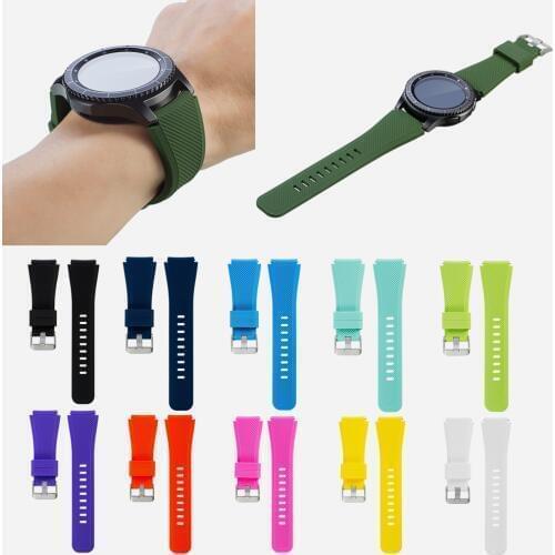 Color Silicone Watchband for Samsung Galaxy/Gear S3 46mm Sport Bracelet Replacement Strap For Xiaomi Huami Amazfit Pace 22mm