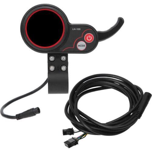 E-Bike 24V 36V 48V 60V LED Display Thumb Throttle 2 in 1 Manual Control Panel Dashboard Throttle for Electric Bicycle Scooter