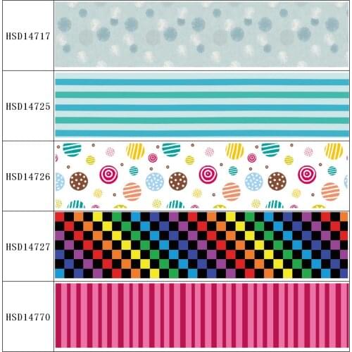 HSDRibbon free shipping 3" 75mm heat transfer printed hsd-design series Grosgrain Ribbon 50Yards/Roll