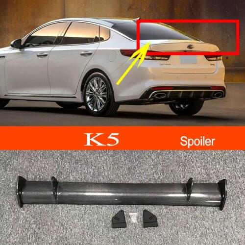 K5 2016 2017 2018 Real Carbon Fiber GT-style Car-styling Sporty Rear Trunk Wing Spoiler for KIA K5 2016 2017 2018 Sedan