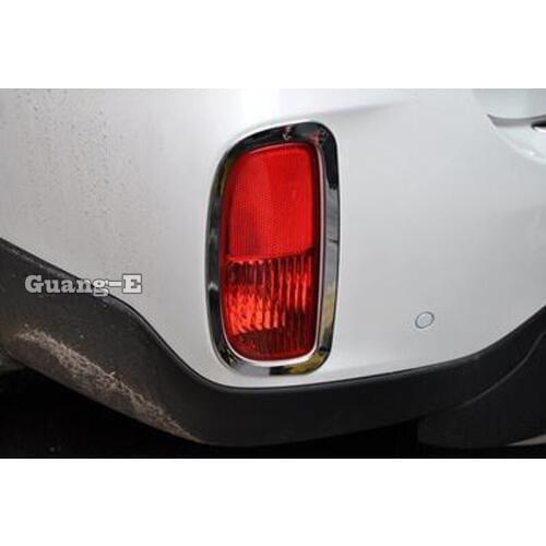 For Kia Sorento 2013 2014 Car Body ABS Chrome Cover Trim Back Tail Rear Fog Light Lamp Frame Stick Parts 2pcs