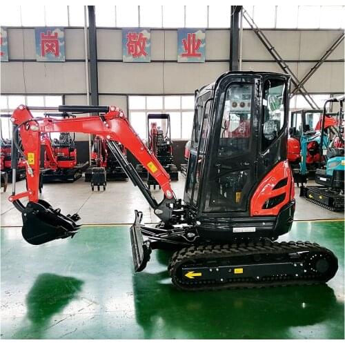 2.5 ton HT25 micro digger mini tailless excavator with closed cabin
