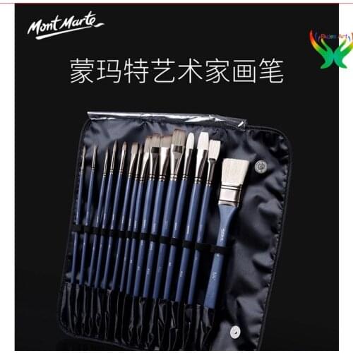 Mont Marte Oil Brush Set, Acryl Water Chalk Brush, Sector Paint, Beginner Hand Paint, Wall Paint, Watercolor Brush Set