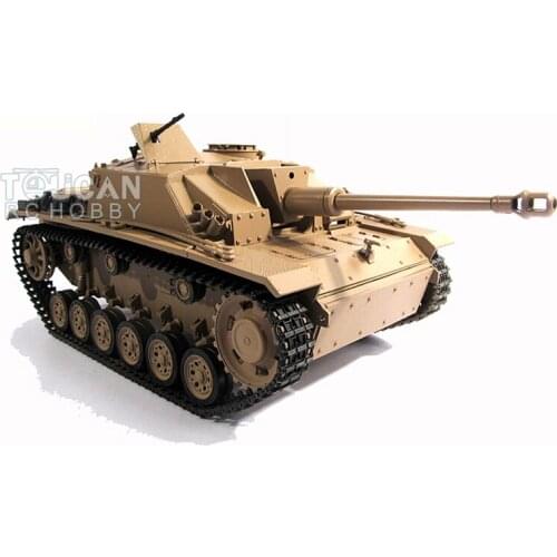 Metal Mato 1/16 Stug III RC Tank KIT Ver Infrared Barrel Recoil Yellow 1226 TH00668-SMT4