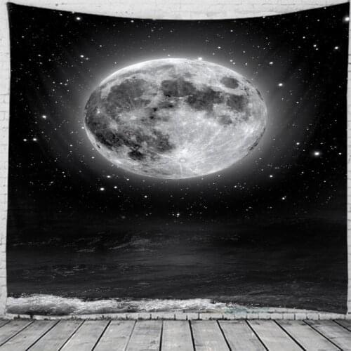 Seven Stars Sun and Moon Wall Tapestry Tapestries Wall Hanging Flower Psychedelic Tapestry Wall Hanging Decor Halloween Deco