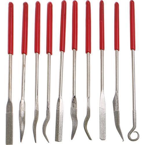 New 10Pcs Diamond Coated Riffler Files Mechanical Watch Jewelry Files Tools