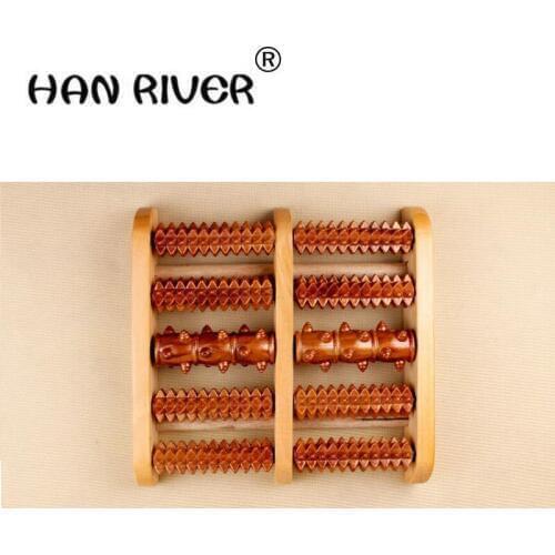 HANRIVER The new household plantar foot massager wooden meridian roller real wood a foot massager