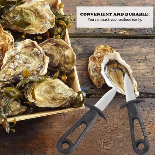 Oyster Knife Sharp-edged Shucker Shell Seafood Opener Pry Use Tool Open For Seafood Multi Knives Opening Shell Oysters N0W5