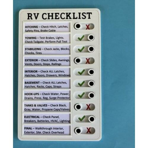 Memo Board Reminding Time Managemant Plastic Rv Checklist Note Board Removable Chores Reusable Creative Traveling Elder Care