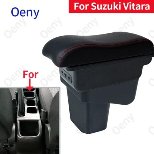 For Suzuki Vitara Armrest Retrofit parts dedicated Car Armrest Center Storage box car accessories Interior USB Easy to install