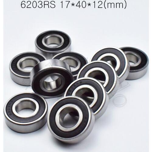 6203RS 17*40*12(mm) 1Piece bearings ABEC-5 rubber sealing bearings 6203 6203RS chrome steel deep groove bearing
