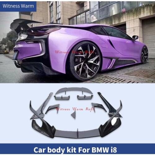 Carbon Fiber/FRP Full Body Kit For BMW I8 2014-19 Rear Bumper Diffuser Front Lip Side Skirts trunk spoiler engine hood air vent