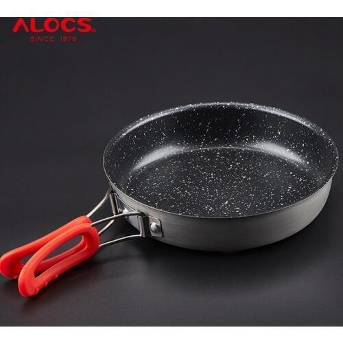Alocs CW-PF01 Camping 18cm 7" Folding Non-Stick Frying Fry Pan Frypan For Outdoor Hiking Picnic Backpacking