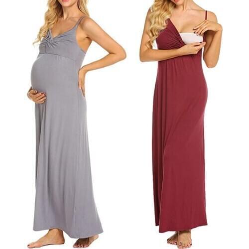 Sling maternity dress willow sling adjustable backless ladies long dress