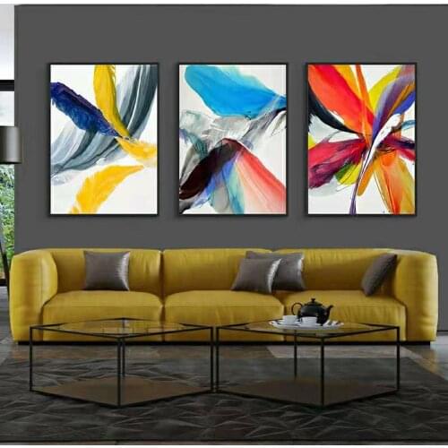 Modern Minimalist Abstract Living Room Decoration Painting Sofa Background Map Watercolor Painting Restaurant Poster Mural