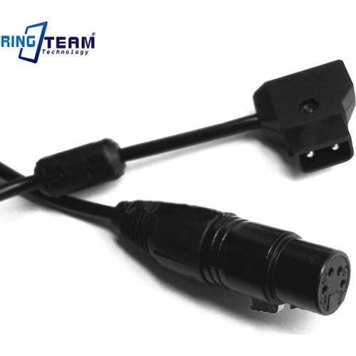 Coiled D-Tap Type B Male 2-Pin to Female 4Pin XLR Cable Line For Power Adapter For 12VDC power adaptation