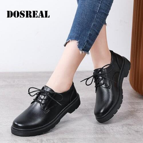 Top Quality Black Lolita Shoes Flats Womens Oxford Style Shoes Women Leather Mary Jane Shoes Teen Girls Black Shoes