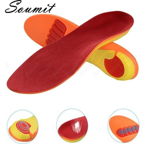 Premium Insoles for Sneakers Running Shoes Shock Absorption Arch Support Shoe Sole Pads Insert Foot Care Gel Soft PU Cushion Pad