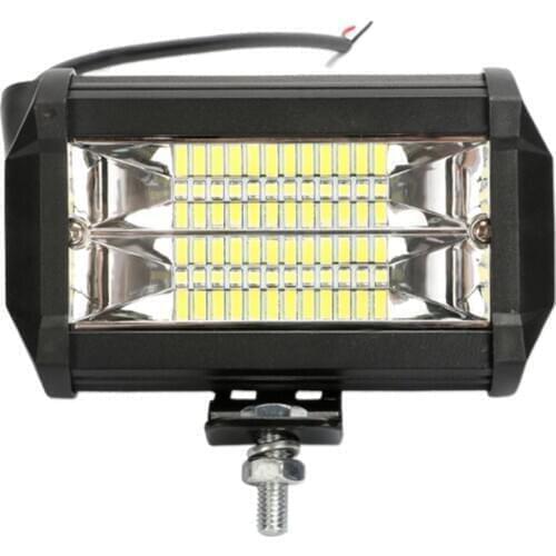 1pc High-power Led Light Bar 5 Inch Double Row Beam Lamp For Cars Off Road Roof 72W Work Light Automobile Light Bar 6500k 12-24V