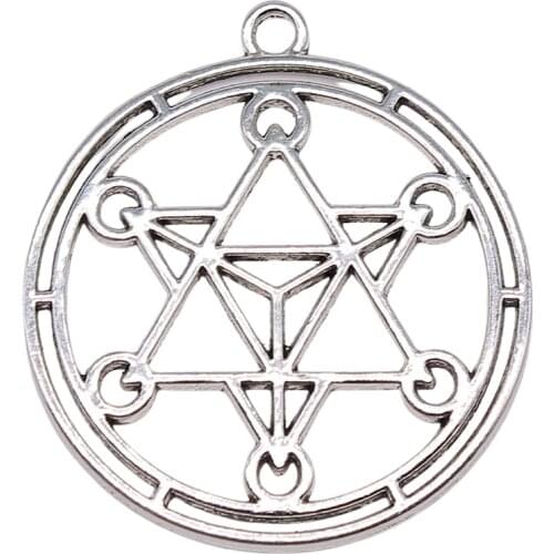 WYSIWYG 3pcs 45x40mm Magic Array Pattern Charm For Jewelry Making Magic Array Pattern Pendants Charm Magic Array