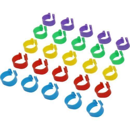 35 pcs Inside diameter 2.0 cm Chicken Ring Hen Pigeon Leg Band Poultry Dove Birds Quail Goose Chicks Duck Parrot Clip Rings