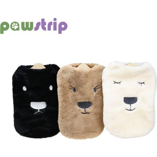 Autumn Winter Dog Clothes Warm Bear Print Fleece Vest For Small Dogs Cute Pet Clothing Chihuahua Yorkshire Pet Thicken Clothes