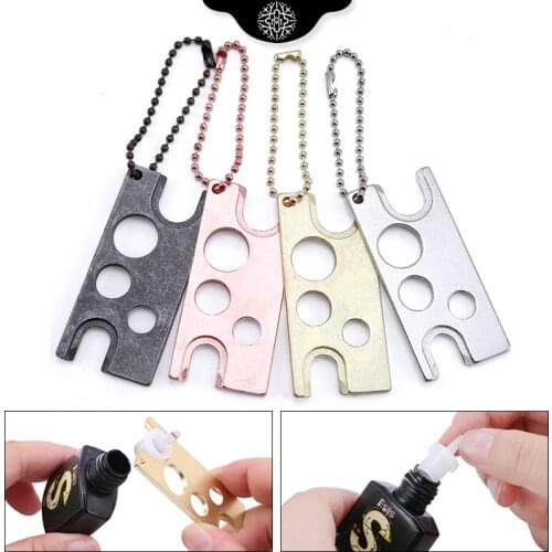 1 Pcs Caps Opener Stainless Steel Corkscrew Anti-Blocking Universal Eyelash Glue Replacement Bottle Mouth Head Eyelash Tool