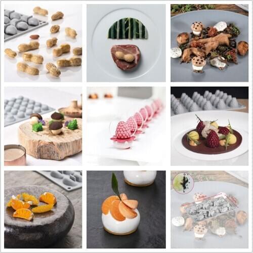 1PC New Silicone Chocolate Mold 5 Shapes Chocolate Baking Tools Non-stick Silicone Cake Mold Jelly and Candy Mold 3D Mold DIY