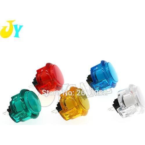 10pcs Copy SANWA Push Button 30MM Round Button Switch High Quality Microswitch 5 Colors Available Clear Button MAME A
