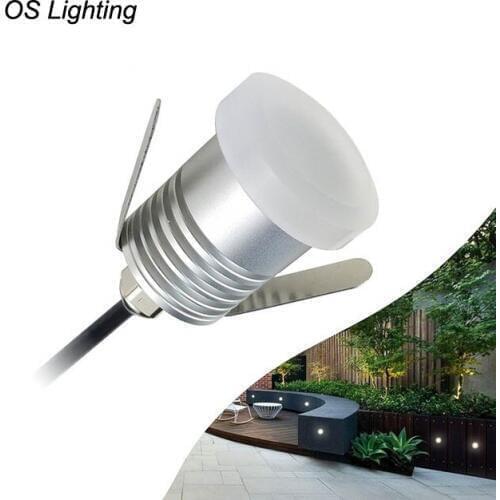 1W 12pcs/lot 12Vdc 24Vdc Cree chip Recessed LED Step Stair Light Wall Lamp Porch Pathway SpotLight Patio Corner Deck Lighting
