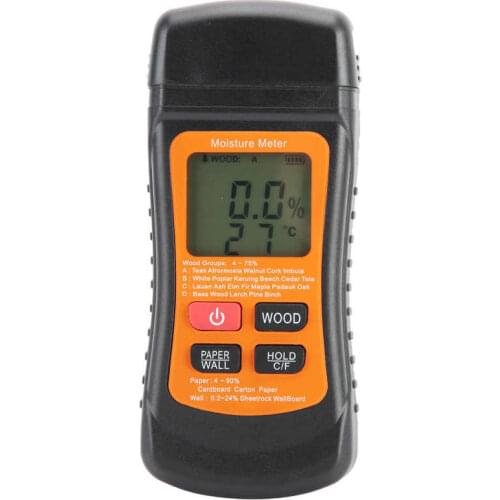 2in 1 Dual Pins Digital Wood Moisture Meter Humidity Tester Timber Damp Detector Wood Humidity Tester