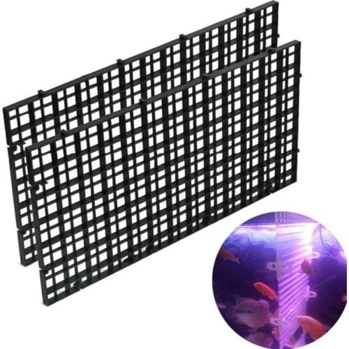 Durable Plastic Fish Grid Divider Holder Fish Tank Tray Egg Crate Aquarium Tank Filter Bottom Isolate Pane 4pcs