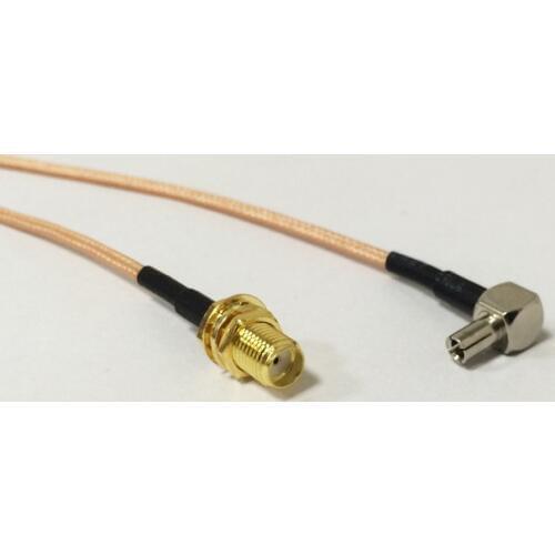 5pcs SMA Female Jack B/H To TS9 Male Plug R/A Pigtail Cable RG316 15cm 6"