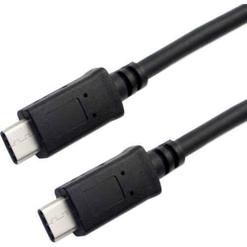 White USB-C USB 3.1 Type C Male Connector to C Male Charge Data Cable 30cm