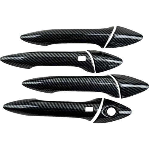 1 Set Car Carbon Fiber Style Outside Smart Door Handle Covers Trims Fit For Hyundai Elantra Sedan 2011 2012 2013 2014 2015 2016