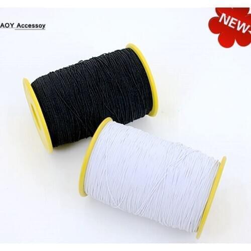 0.5mm Elastic Band Beading Cord Thread Black White Stretch Rope For Handmade DIY crafts Jewelry Making Material Accessories
