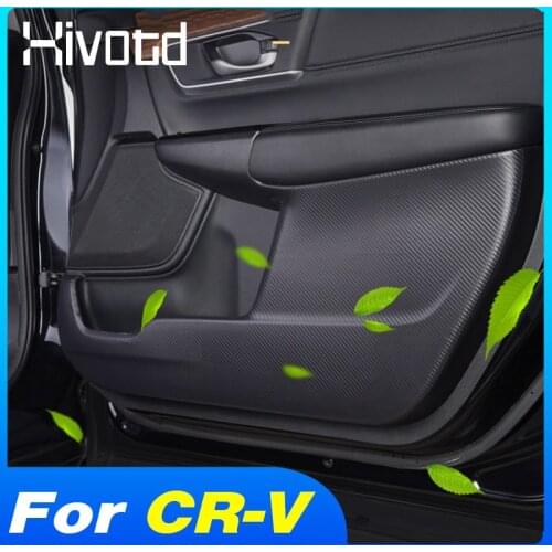 Hivotd PU Door and Storage Box Anti-kick Cover Trim Sticker Interior Cover Protection Accessories For Honda CR-V CRV 2017-2021