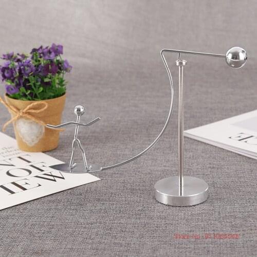 Stainless Steel Newton Pendulum Gifts Perpetual Motion Newtons Cradle Tumbler Balance Little Iron Surfer Skier Home Ornaments