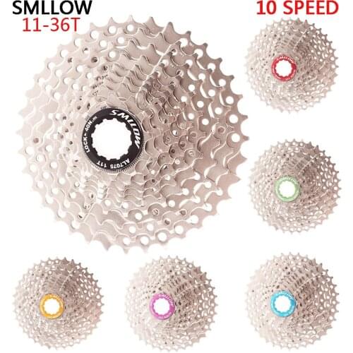 SMLLOW MTB 11-36T cassette 10 speed bicycle freewheel sprocket cdg 36T cog velocidade mountain bike flywheel ultralight 459g