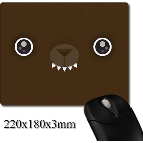 Cute big eyes cartoon bear CG printed Heavy weaving anti-slip rubber pad office mouse pad Coaster Party favor gifts 220x180x3mm