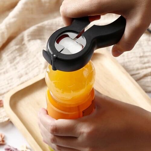 Cross border supply multi functional six in one can opener, 8-shaped bottle opener, beer opening and screwing kitchen tools