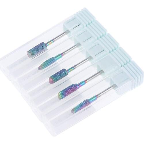 5x Nail Drill Bit Set 3/32'' Nail Barrel Head Manicure File Cuticle Clean