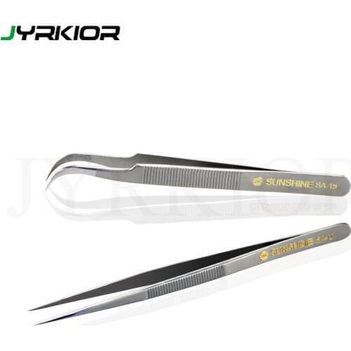 Jyrkior Stainless Steel Non-Magnetic Precision Tweezers with Very Fine Point Tips for Microelectronics Applications