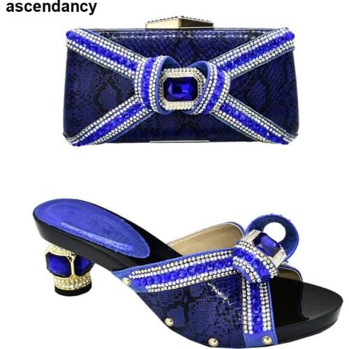 Latest Set Italy Set African Shoes and Matching Bags Italian Match Women High Heels African Wedding Italian Shoe and Bag Sets