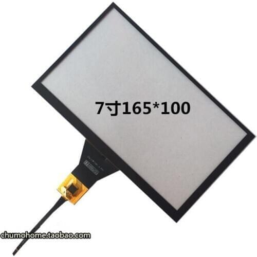 Original new 7-inch 4-wire resistive touch screen four-wire resistive DVD car navigation external screen middle line 165*100